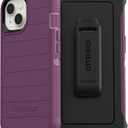 OtterBox Defender Series Screenless Edition Case for iPhone 13 (Only) - Holster Clip Included - Microbial Defense Protection - Non-Retail Packaging - Happy Purple