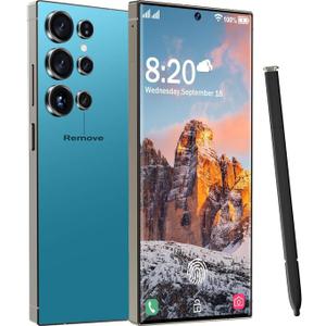 I25 Ultra Unlocked Cell Phone, 7000mAh Long Battery Life Smartphone,Built in Pen,6.8" HD Screen 12+512GB Unlocked Phones,5G/Dual SIM/Fingerprint Unlock/Face ID (Sky Blue2)
