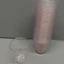 50 Pcs Pink Bow Snack Cups 12 oz Bow Plastic Cups Lovely Bowknot Tumbler for Birthday Wedding Party Supplies