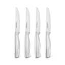 Farberware Triple-Riveted 4-Piece Steak Knife Set, High-Carbon Stainless Steel, Razor-Sharp Knives, Kitchen Knives, Set of 4, Grey