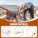 10 Pcs 3ft Long Wavy Foam Closure Strips for Metal Roofing Corrugated Panel Roofs Sealing Gaps at Ridges Edges Wave Seams Weatherproof Absorbing White Strips for Roof Maintenance Repair Protection
