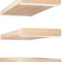 6 Pack Floating Shelf Bracket 10 Inch, Heavy Duty Hidden L Brackets, DIY Rustic Industrial Shelf Brackets with Modern Iron Finish(White)