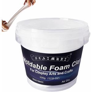 Foam Clay Cosplay Moldable Air Dry Foam Clay Craft 300g White