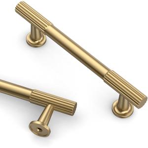 Asidrama 10 Pack 3.75 Inch (96mm) Champagne Bronze Cabinet pulls Kitchen Cabinet Handles, Cabinet Pulls Kitchen Cabinet Hardware for Cupboard Drawer Pulls