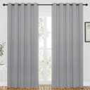 NICETOWN Blackout Curtain Drape 84 inches Length - Light Reducing Thermal Insulated Solid Grommet Blackout Window Treatment for Living Room (Silver Grey, 1 Piece, W66 x L84) (66"W x 84"L (Pack of 1))