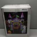 17 FT Halloween Inflatables Outdoor Yard Decorations, Spooky Light-Up Blow Ups Inflatable Halloween Outside Decor, Ghost, Pumpkin, Witch, Castle, Tree Archway Inflatable (Ghost Arch Inflatables)