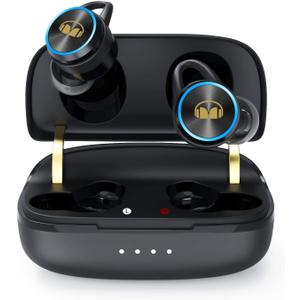 Monster Clarity 101Plus AirLinks Wireless Earbuds, Bluetooth 5.3 in-Ear Headphones with Charging Case, Stereo Earphones Deep Bass Sound, 28H Long Playtime, Water Resistant Design for Sports. Monster Clarity 101Plus AirLinks Wireless Earbuds, Bluetooth 5.3 in-Ear Headphones with Charging Case, Stereo Earphones Deep Bass Sound, 28H Long Playtime, Water Resistant Design for Sports.