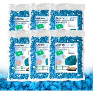 30lbs Bean Bag Filler, Pillow Filler Stuffing, Bean Bag Filling, Shredded Memory Foam Filling, Punching Bag Filler, Foam Refill for Pouf/Ottoman Stuffing/Boxing Bag,Added Gel Particles