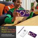 3 x iPhone 11 Pro Max Case, MagSafe Compatible, Purple, Metal, Snap-On