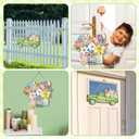 GlikCeil 2 Pcs Hello Spring Door Sign Welcome Wooden Spring Hanging Decorations Truck Bouquet Wall Plaques for Front Door Indoor Outdoor Farmhouse Rustic Home Decorations