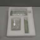 FEILANDUO 3Pcs Glass Bathroom Accessories Set, Lotion & Soap Dispenser, Toothbrush Holder, Soap Dish, Modern Bathroom Countertop Decor for Home, Housewarming Gift (Clear, 3 Pcs Bathroom Set)