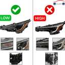 Headlight Fit For 2023-26 Toyota Corolla L LE Headlamp Assembly LED DRL (Left Driver) Compatible w/LED DRL LH 81150-02Q70 CR23A01-1L LOW
