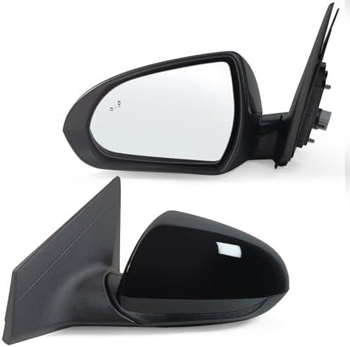 Paderson Left Driver Side Mirror Assembly Fits 2017 2018 2019 2020 Hyundai Elantra with Power Glass Heated Blind Spot Detection and Manual Folding Match to Black Replace HY1320226 (7Pins)