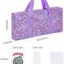 American Mahjong Tile Set, 166 White Tiles Mahjong Set, 4 Transparent All-in-One Racks/Pushers, Complete Game Set with Purple Printed Carrying Bag