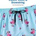 westwolf Men Swim Trunks 5.5 Inch Board Shorts 2 in 1 Swimwear with Compression Liner (Blue, XXL)