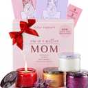 Scented Candle Gift Set for Women - 4 Natural Soy Wax Candles (4.4 oz) & 2 Fragrance Sachets - 160 Hour Total Burn Time - Spa & Relaxation, Aromatherapy Scents Fragrance, Gift Box for Mother's Days