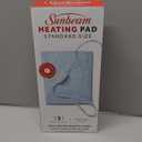 Sunbeam Standard Size Heating Pad, 12"x 15", For Back, Neck, Shoulder, and Period Cramp Pain Relief, 3 Heat Settings, Compact Storage Solution, Auto Shut-Off, Machine-Washable, Gifts For Mom & Wife, FSA/HSA Eligible, Grey (Large, Light Blue)