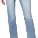 WallFlower Luscious Curvy Bootcut Jeans for Women, Mid-Rise Insta Stretch Denim, Size-Inclusive Juniors Jeans (Blue)