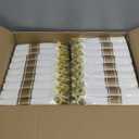 Goodluck 350 Piece Gold Plastic Dinnerware Set for Party, Clear Disposable Plates for 50 Guests, Include: 50 Dinner Plastic Plates, 50 Dessert Plates, 50 Pre Rolled Napkins with Cutlery Set, 50 Cups