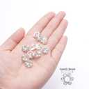YISSION 20Pcs Mini Rhinestone Flower Hair Clips Cute White Pearl Hair Pins Small Decorative Hair Clips Wedding Hair Barrettes Bridal Hair Accessories for Girls Women