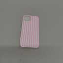 Pink and White Striped Phone Case for iPhone 15,Cute Aesthetic Vertical Stripes Classic Retro Girls Women Slim Protective Cover for iPhone 15 6.1in,Pink White
