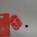 JINGDU Protective Case Compatible with Nintendo Switch 2017, TPU Case Accessory for Switch Console and Grip Joy-Con, Switch Protector with 4 Thumb Grips, Red Spider Web