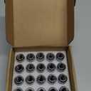 GAsupply 20pcs 1/2-20 Lug Nuts Long, 1/2 x20 Chrome Lug nut Closed End Bulge Acorn, Cone Seat 1.9 inch 48mm Tall 3/4 inch 19mm Hex