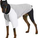 Dog Shirt for Small and Large Dogs Raglan Cotton T-Shirts Soft Breathable Dog Shirts pet Clothes Gray Series (5X-Large, Gray/White)