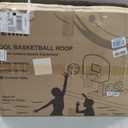 LED Pool Basketball Hoop, Poolside Water Basketball Hoop with High-Brightness Colorful Solar Lights, Oversized Basketball Hoops for Pool with 2 Balls/Pump, Light-Up Pool Games for Adults Teens.