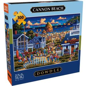 Buffalo Games - Dowdle - Cannon Beach - 300 Piece Jigsaw Puzzle for Adults -Challenging Puzzle Perfect for Game Nights - Finished Size is 21.25 x 15.00