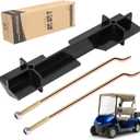 Golf Cart Battery Hold Down Plate with Rods Kit for EZGO TXT RXV 1994-up Gas and Electric Gas and Electric Golf Cart, OEM# 70045G01 01101-G01