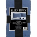 Ellen Tracy King 1 Quilted Sham 20x26in 100% Polyester Blue