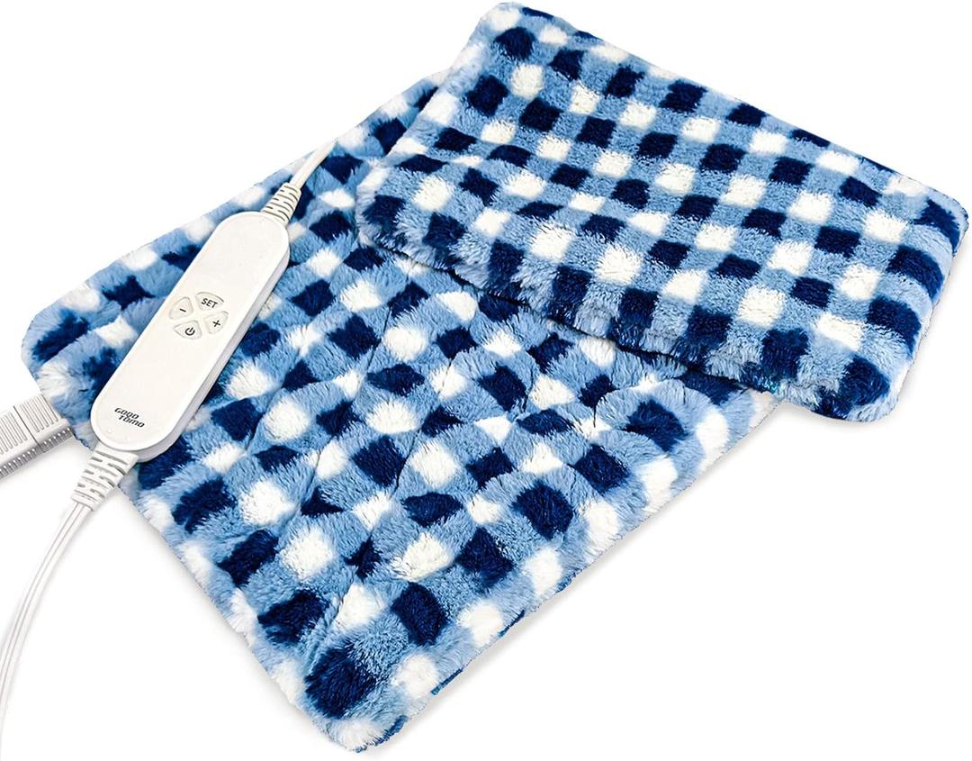 GOQOTOMO Full Weighted Electric Heating Pad for Back/Waist/Abdomen/Shoulder/Neck Pain and Cramps Relief - 2.3 lb Weighted with Auto-Shut Hot Heated Pad(12 * 24", LB002)