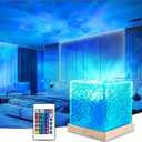 Luminorthe Cube Lamp Northern Lights Projector, 16 Colors Gradual Rotating Flame Water Lights for Bedroom, Ocean Lamp with Remote Control for Office Bar Restaurant Bedroom Underwater Projector Light