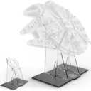 Display Stand for Lego Millennium Falcon 75105 Star Wars Building Set, Acrylic Display Holder, Vertical Display Bracket for Lego 75105, 14.96 x 9.84 x 1.57 inches