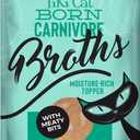 Tiki Cat Born Carnivore Broths, Tuna Recipe, Hydration and Flavor Supplement Cat Food Topper, 1.3 oz. Pouch (Pack of 12), Best By: 03/25/2027