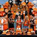 Ceenna 70 Pcs Basketball Birthday Party Decorations Basketball Party Supplies Include Balloon Arch Kit Banner 2 Orange and Black Foil Fringe Curtains Backdrop for Boys Sports Birthday Decor