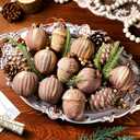 20 Pcs Vintage Christmas Ball Ornaments Neutral Textured Christmas Tree Hanging Decorations with Loop Antique Rustic Distressed Ornaments Decor for Home Farmhouse Xmas Party(Brown)