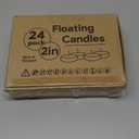 White Floating Candles 2 inch, 24 Pack Floating Candles 5-6 Hours Long Burning, Unscented Floating Candle for Centerpieces, Wedding, Christmas Lights, Romantic Night for Her/Him Set