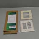 2-Pack Decorative Double Decorator Outlet Cover Plate, Light Almond Durable Natural Bamboo Fiber Wall Plates for Electrical Outlets, Receptacle, GFCI Outlet, Dimmer Switch, 2-Gang, Corrosion Resistant