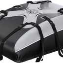 Sailnovo Rooftop Cargo Carrier Car Roof Bag 21 Cubic,Waterproof Cargo Roof Bag for Most Vehicles with/Without Roof Rack with Strap, Anti-Slip Mat,6 Door Hooks(Classic Gray-Black)