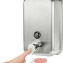 Stainless Steel Foam Hand Soap Dispenser, 1100ml / 37oz Wall Mount Foaming Soap Dispenser with Improved Premium Non-Leak Pump and Corrosion-Proof Liner for Commercial and Residential Use