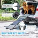 CO-Z Dog Ramp for Car, 63" Folding Pet Ramps for Large Dogs up to 200 lb, Portable Dog Pet Stairs Ramp for SUV Truck Bed Couch, Indoor and Outdoor Use with Non-Slip Rug Surface (63" L x 17" W)