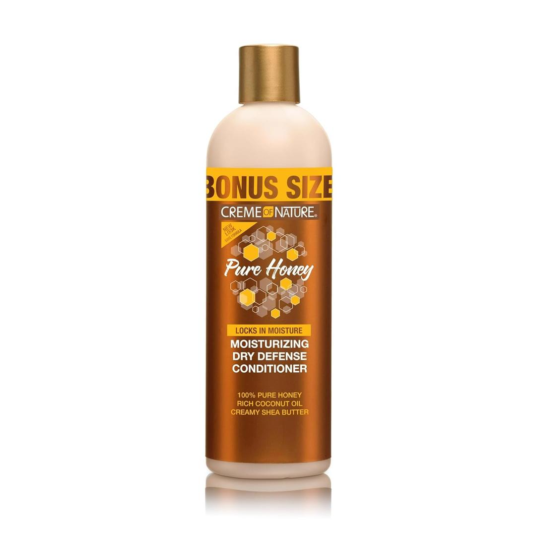 Creme of Nature Pure Honey Moisturizing Dry Defense Conditioner, Bonus Size 15.2oz (15.2 Fl Oz (Pack of 1))
