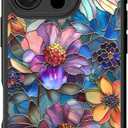 DEENAKIN for iPhone 16 Pro Case Cute,Aesthetic Floral Hard Shell Cover | Compatible with Magsafe,Trendy Unique Cool Retro Western Coquette Protective Slim Phone Cover for Women Girls