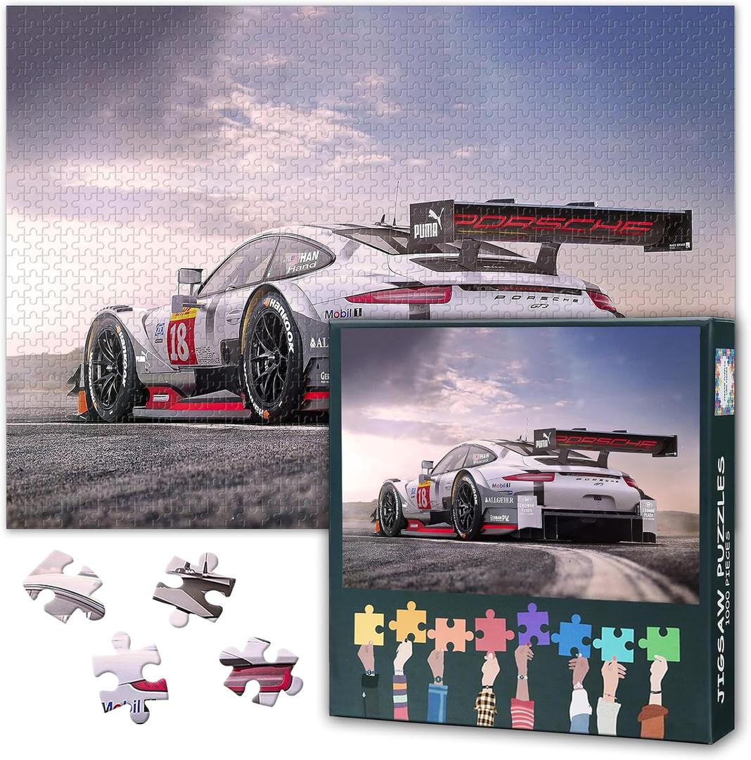 Puzzles for Adults - Sports Car Jigsaw Puzzles 1000 Pieces, Racing Car Art Hard Impossible Difficult Challenging Family Puzzle (27.5"x19.7"), Unique Home Decor & Birthday Gift