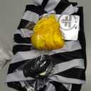 Men's Referee Shirt Collared Official Mens Ref Shirt Jersey Short Sleeve Black and White Stripes Football Halloween Costume (XX-Large)