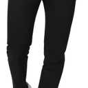 Plaid&Plain Men's Skinny Stretchy Khaki Pants Colored Pants Slim Fit Slacks Tapered Trousers, Size 32W x 30L (Black)