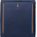 Travelpro Crew Classic Lightweight Softside Expandable Checked Luggage, 8 Wheel Spinner Suitcase, TSA Lock, Men and Women, Checked Medium 25-Inch, Patriot Blue