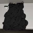 oten Women's Sexy Halter Backless Spaghetti Strap Sheath Bodycon Ruffle Cocktail Club Party Mini Dresses (Black) S